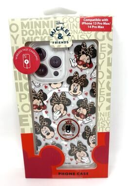 Disney Minnie Mouse iPhone 13 Pro Max / 14 Pro Max Case Glitter Skinny Dip NIB
